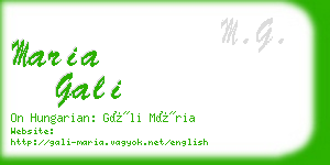 maria gali business card